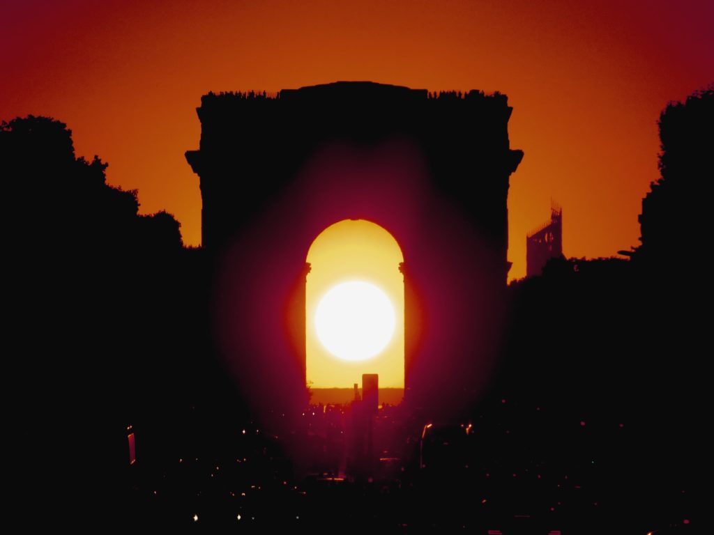 coucher de soleil Arc de Triomphe