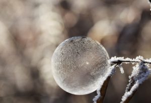 photographier bulle gelée