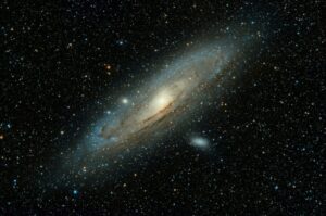 galaxie photographiée avec une monture équatoriale motorisée