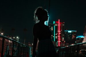 Effet rim light de nuit