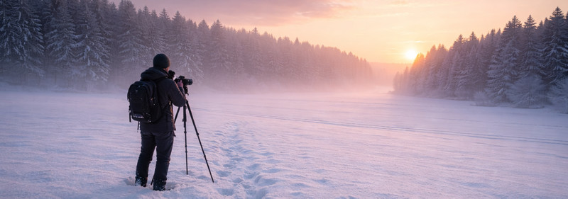 Composition paysage hiver