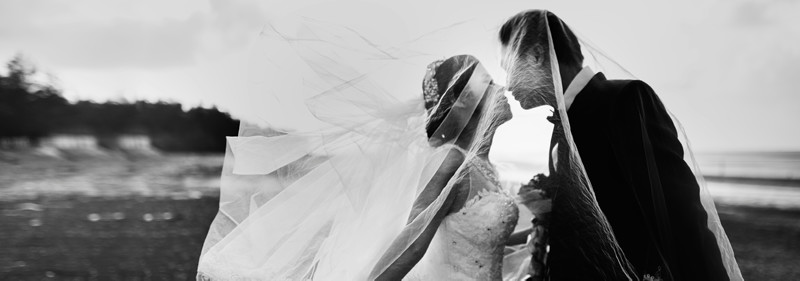 photo mariage en noir et blanc